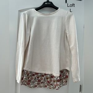 Loft mixed media sweater